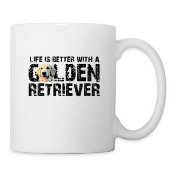 Golden retriever - Mug blanc - blanc - Droite