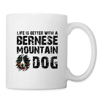 Berner Sennenhund - Tasse - Weiß - Rechts