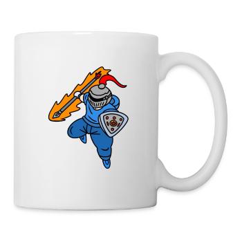 Cool knight wearing hoodies - Mug - white - Right