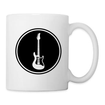 Symbole de guitare - Mug blanc - blanc - Droite