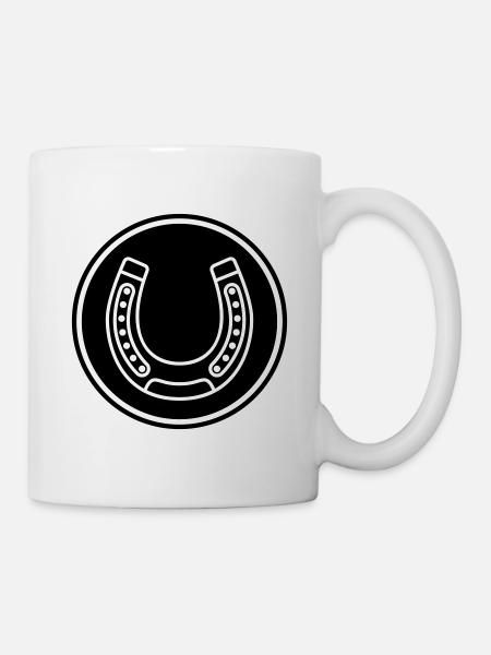 horseshoe icon - Mug - white
