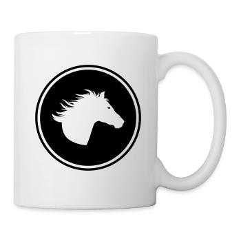 Pferd Horse icon - Tasse - Weiß - Rechts