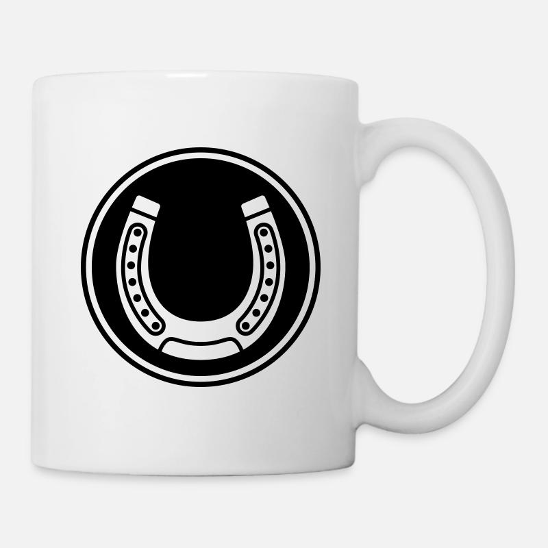 Hufeisen Symbol - Tasse - Weiß