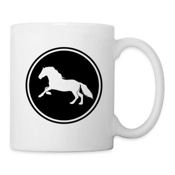 Pferd Horse icon - Tasse - Weiß - Rechts