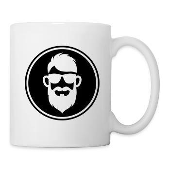 Gesicht bart symbol - Tasse - Weiß - Rechts