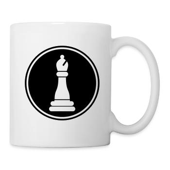 Schachfigur symbol - Tasse - Weiß - Rechts