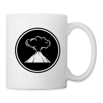 symbole d'icône de volcan - Mug blanc - blanc - Droite