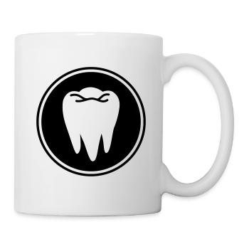 Icône de dent - Mug blanc - blanc - Droite