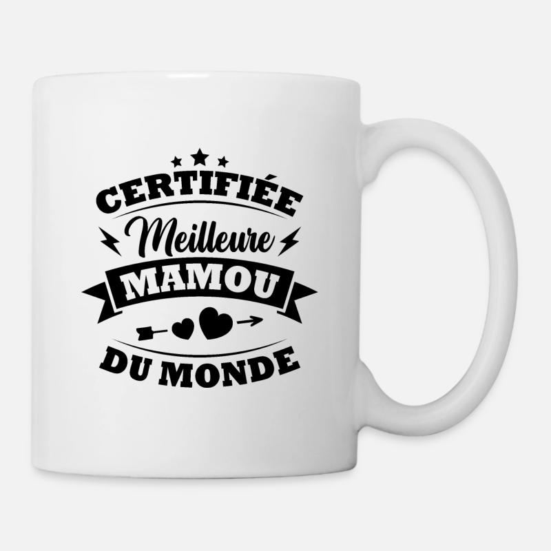 Certifiée meilleure mamou du monde - Mug blanc - blanc