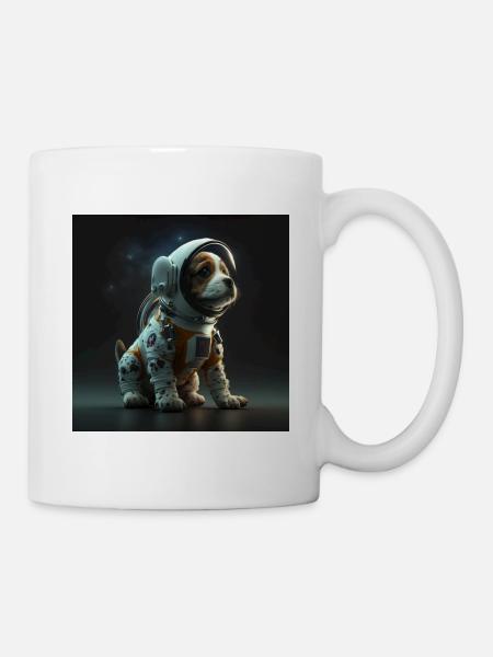 A CUTE PUPPY IN A SPACE SUIT - Mug - white
