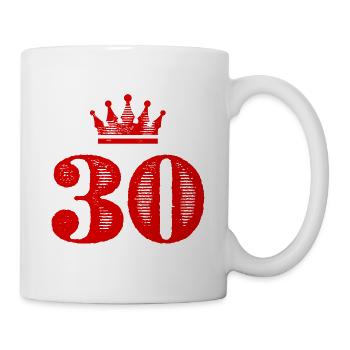30 Couronne numérique - Mug blanc - blanc - Droite