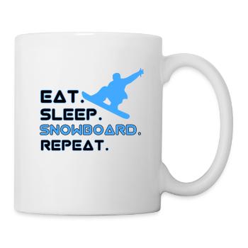 Eat Sleep Snowboard Repeat - Mug - white - Right