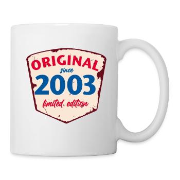 2003 Blechschild - limeted edition - Vintage - Tasse - Weiß - Rechts