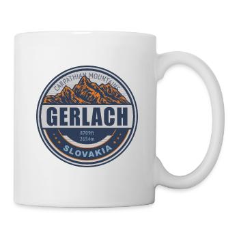Gerlach Slowakei Vintage Bergwandern Design - Tasse - Weiß - Rechts
