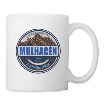 Mulhacen Granada Spain Vintage Mountain Hiking Des - Mug - white - Right