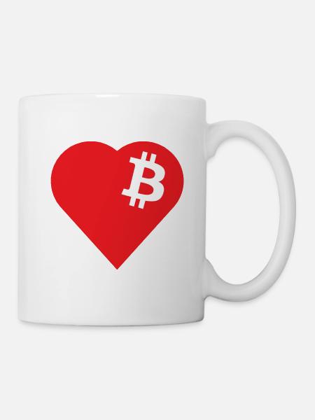 Cœur Bitcoin - Mug blanc - blanc