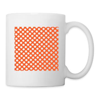 orange polka dot background dot pattern - Mug - white - Right