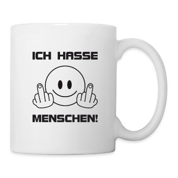 ich hasse menschen - Tasse - Weiß - Rechts