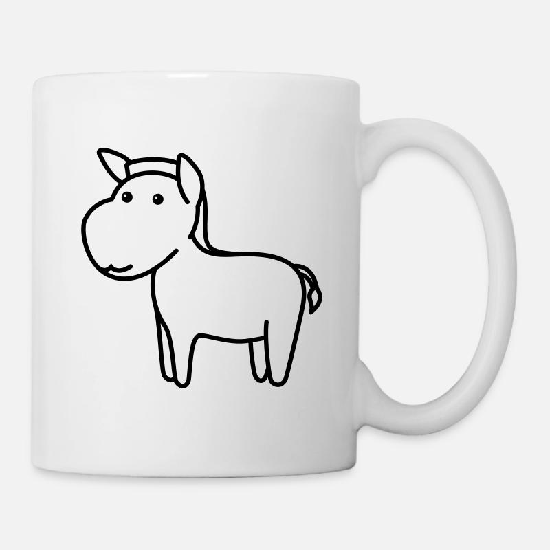 Esel Comic Tier - Tasse - Weiß