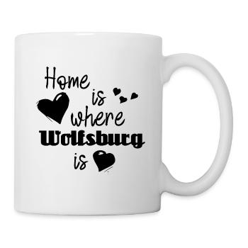 Zuhause in Wolfsburg - Home is where Wolfsburg is - Tasse - Weiß - Rechts