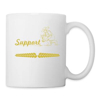 support farmer bauer - Tasse - Weiß - Rechts