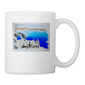 Oia in watercolor - Mug - white - Right