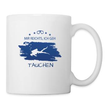 tauchen diving - Tasse - Weiß - Rechts