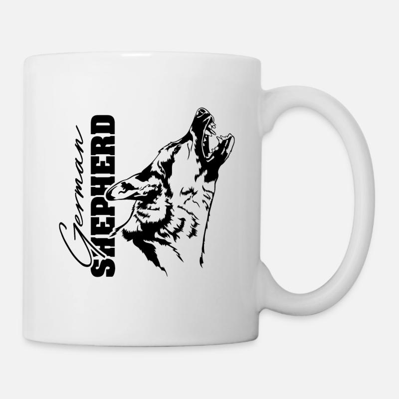 German Shepherd Hunde Portrait Hund Wilsigns - Tasse - Weiß