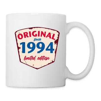 1994 Blechschild - limeted edition - Vintage - Tasse - Weiß - Rechts