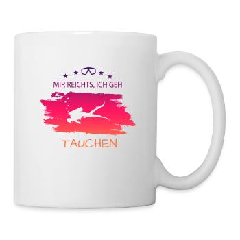 Tauchen Diving Spruch für Taucher - Tasse - Weiß - Rechts