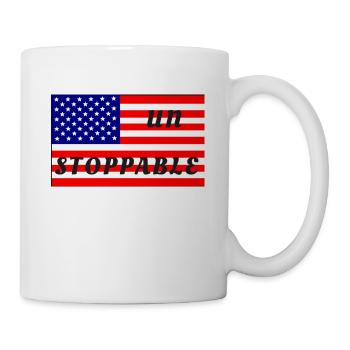 Unstoppable, American flag - Mug - white - Right