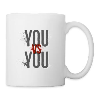 YOU VS YOU - Motif for dark background - Mug - white - Right