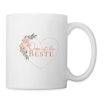 Omi ist die Beste personalisierbar - Tasse - Weiß - Rechts