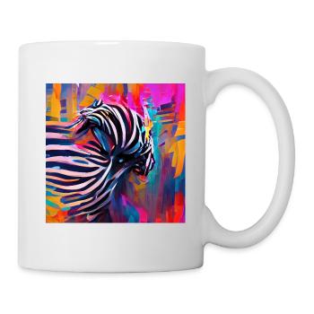 Abstract Rushing Zebra - Mug - white - Right