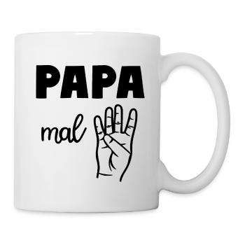 Papa mal Vier Vater - Tasse - Weiß - Rechts