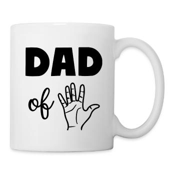 Dad of Five 5 Dad - Tasse - Weiß - Rechts