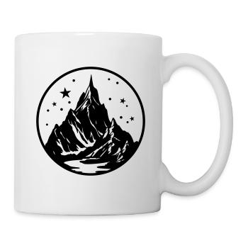 Mountains Silhouette Nature Symbol - Mug - white - Right