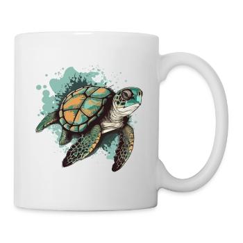 La tortue marine - Mug blanc - blanc - Droite
