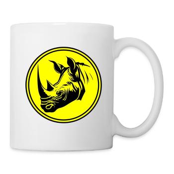 Rhinoceros Animal Silhouette - Mug - white - Right