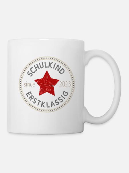 Schulkind 2023 1. Klasse Einschulung - Tasse - Weiß