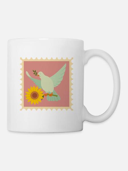 Tourterelle de la paix - Mug blanc - blanc