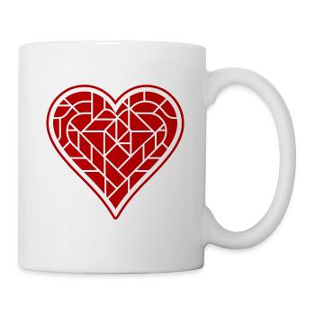 Symbole de l’amour du cœur - Mug blanc - blanc - Droite