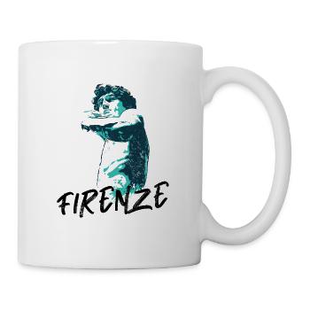 Illustration Skulptur David Meisterwerk Florenz - Tasse - Weiß - Rechts