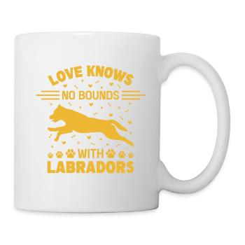 Love knows no bounds with Labradors - Mug - white - Right