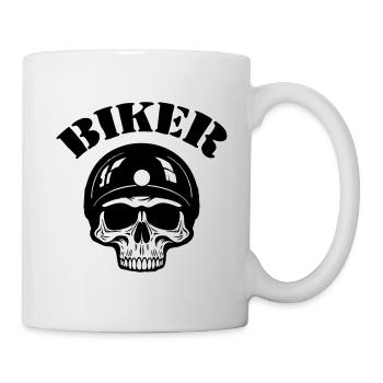 Skeleton Biker - Mug blanc - blanc - Droite