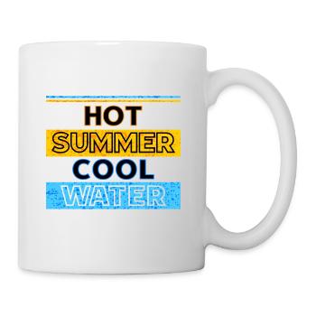 Hot summer cool water - Mug - white - Right