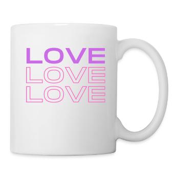 Love Love Love - Tasse - Weiß - Rechts
