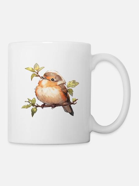 Singvogel - Tasse - Weiß