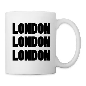 London London London – Repeated City Name Design - Mug - white - Right