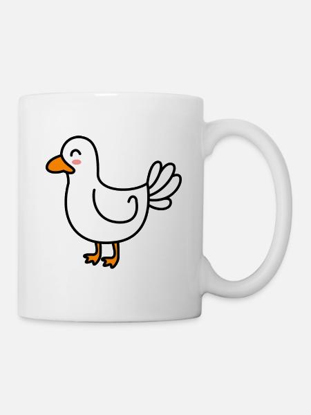 Gans Comic Tier - Tasse - Weiß